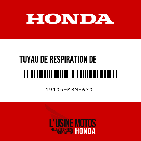 image de 19105-MBN-670 TUYAU DE RESPIRATION DE       RADIATEUR