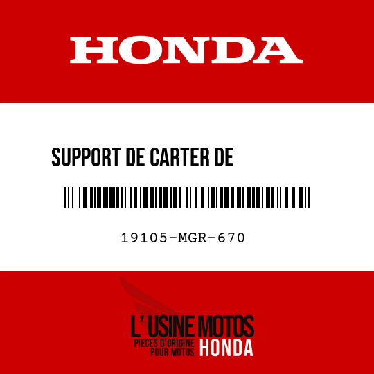 image de 19105-MGR-670 SUPPORT DE CARTER DE          THERMOSTAT