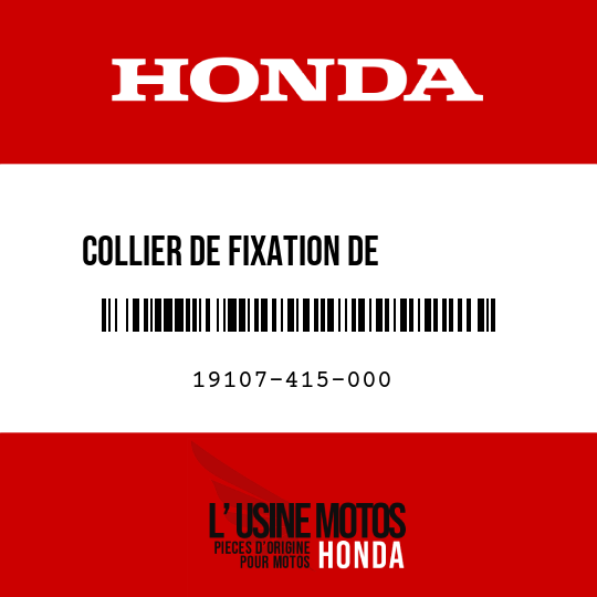 image de 19107-415-000 COLLIER DE FIXATION DE        RESERVOIR DE RESERVE