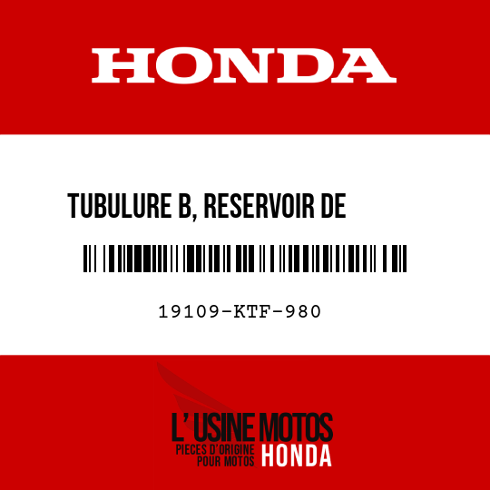 image de 19109-KTF-980 TUBULURE B, RESERVOIR DE      RESERVE