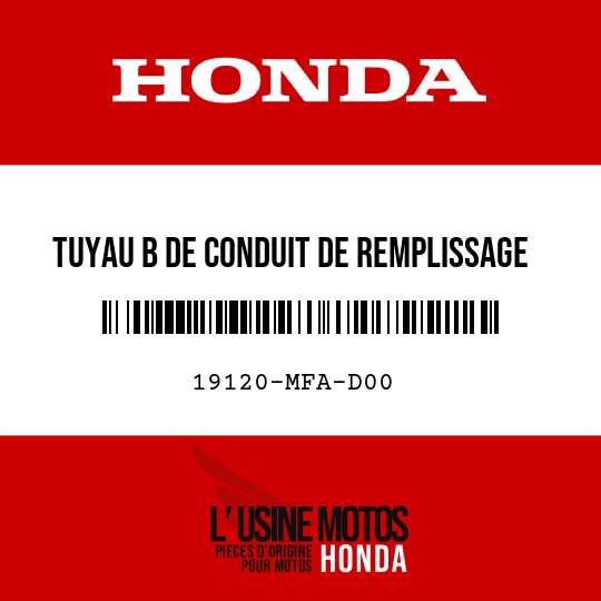 image de 19120-MFA-D00 TUYAU B DE CONDUIT DE REMPLISSAGE