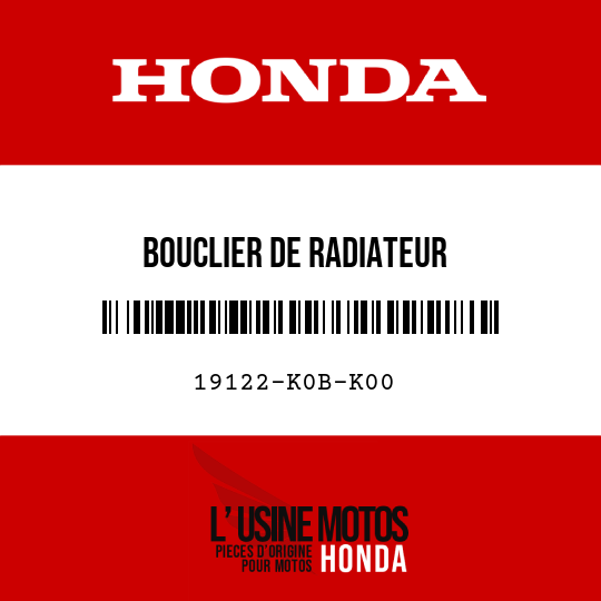 image de 19122-K0B-K00 BOUCLIER DE RADIATEUR