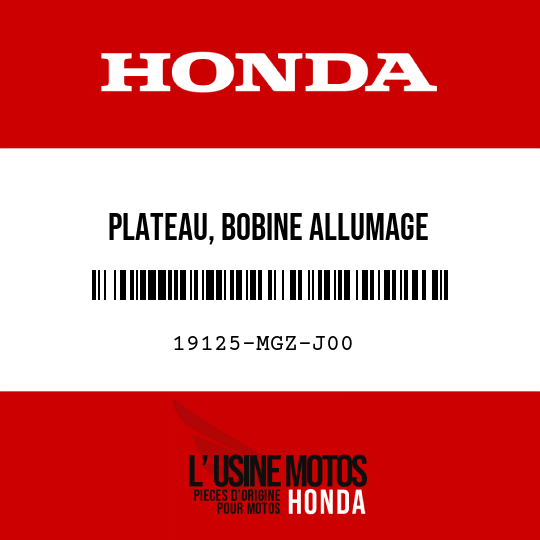 image de 19125-MGZ-J00 PLATEAU, BOBINE ALLUMAGE