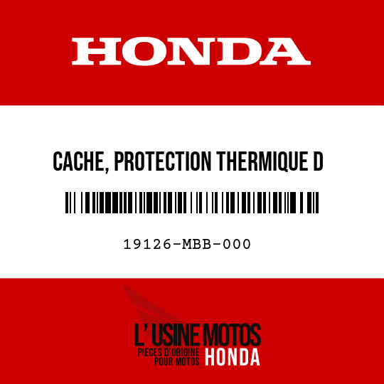 image de 19126-MBB-000 CACHE, PROTECTION THERMIQUE D