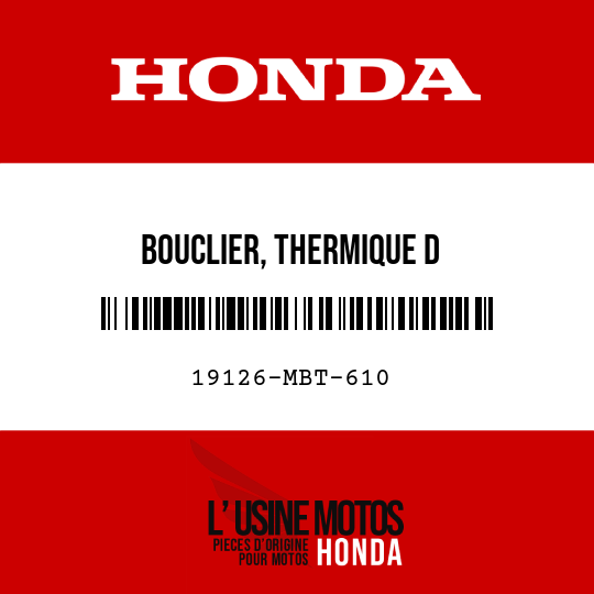 image de 19126-MBT-610 BOUCLIER, THERMIQUE D