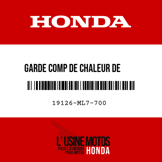 image de 19126-ML7-700 GARDE COMP DE CHALEUR DE     CARBURATEUR