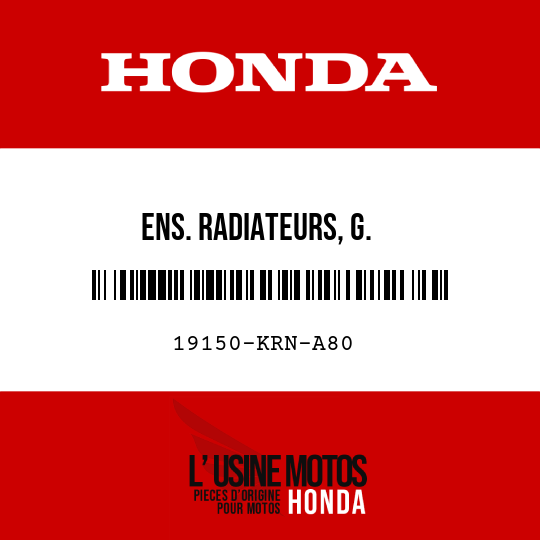 image de 19150-KRN-A80 ENS. RADIATEURS, G.