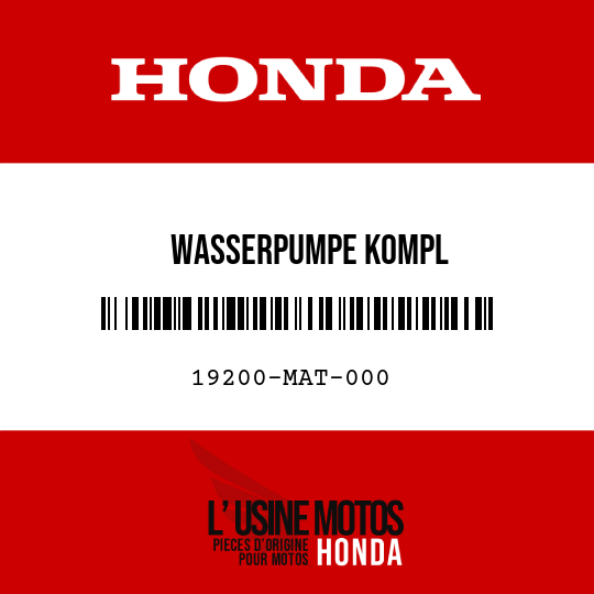 image de 19200-MAT-000 WASSERPUMPE KOMPL