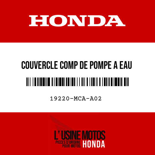 image de 19220-MCA-A02 COUVERCLE COMP DE POMPE A EAU