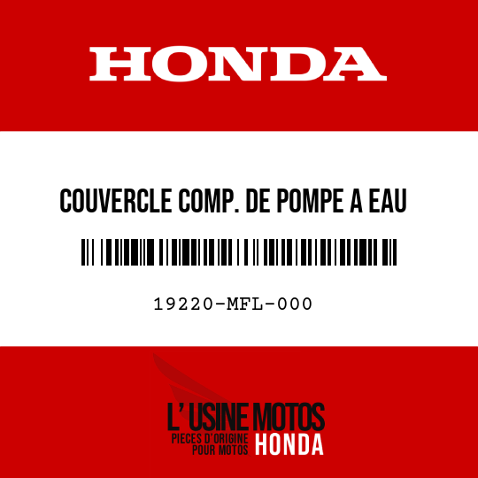 image de 19220-MFL-000 COUVERCLE COMP. DE POMPE A EAU