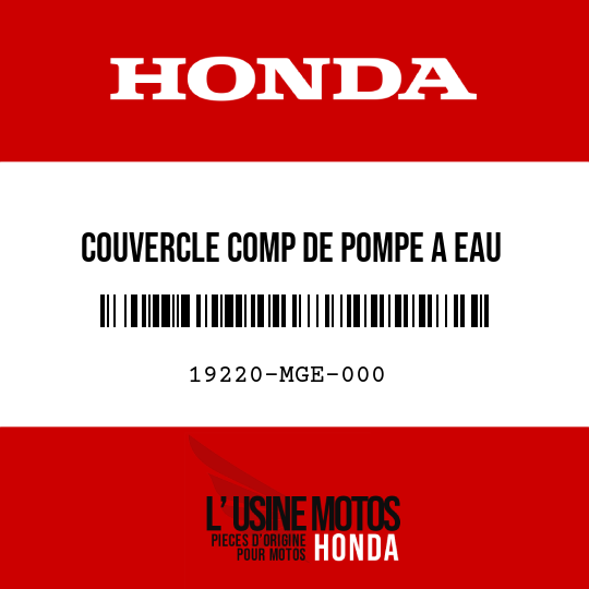 image de 19220-MGE-000 COUVERCLE COMP DE POMPE A EAU