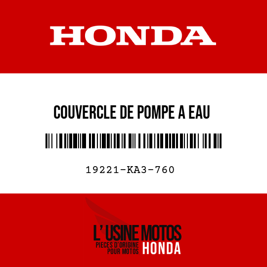 image de 19221-KA3-760 COUVERCLE DE POMPE A EAU