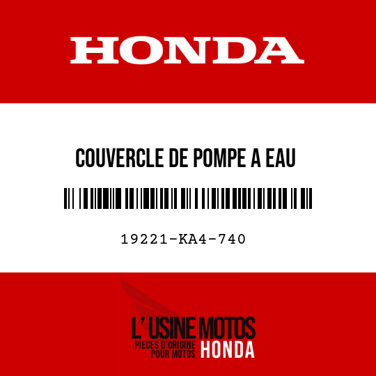 image de 19221-KA4-740 COUVERCLE DE POMPE A EAU