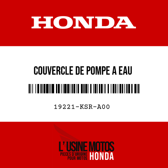 image de 19221-KSR-A00 COUVERCLE DE POMPE A EAU