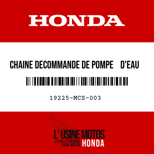 image de 19225-MCS-003 CHAINE DECOMMANDE DE POMPE    D'EAU (70L)