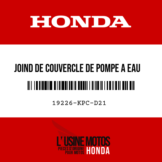 image de 19226-KPC-D21 JOIND DE COUVERCLE DE POMPE A EAU