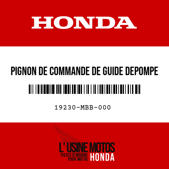 image de 19230-MBB-000 PIGNON DE COMMANDE DE GUIDE DEPOMPE AEAU (31T)