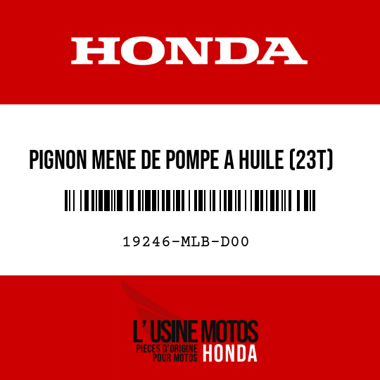 image de 19246-MLB-D00 PIGNON MENE DE POMPE A HUILE (23T)