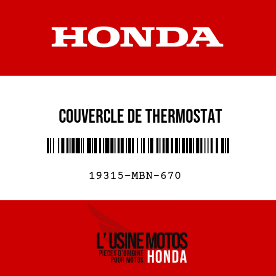 image de 19315-MBN-670 COUVERCLE DE THERMOSTAT