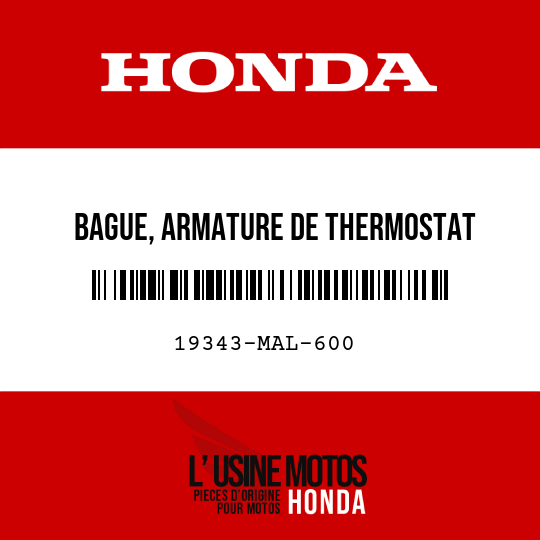 image de 19343-MAL-600 BAGUE, ARMATURE DE THERMOSTAT