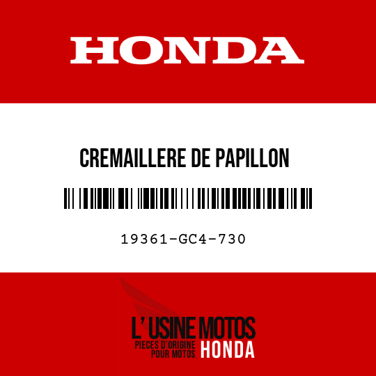 image de 19361-GC4-730 CREMAILLERE DE PAPILLON