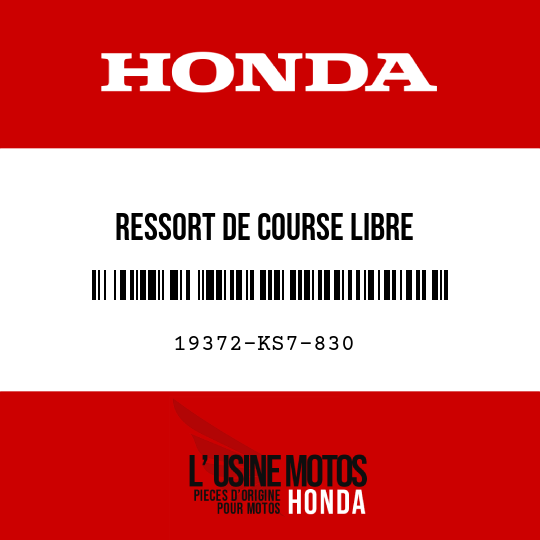 image de 19372-KS7-830 RESSORT DE COURSE LIBRE