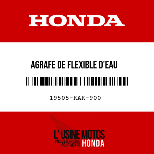 image de 19505-KAK-900 AGRAFE DE FLEXIBLE D'EAU