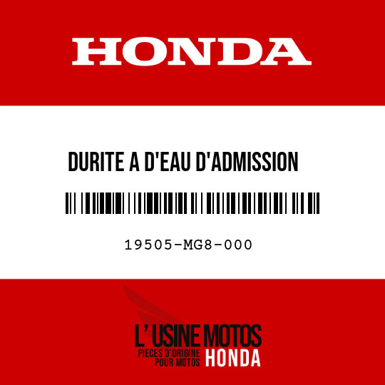 image de 19505-MG8-000 DURITE A D'EAU D'ADMISSION