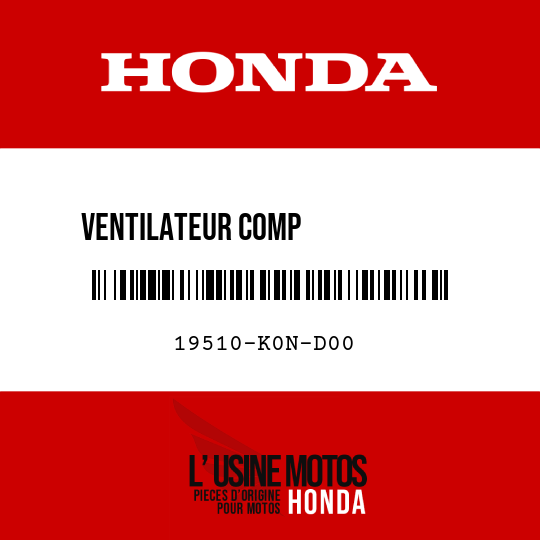image de 19510-K0N-D00 VENTILATEUR COMP             REFROIDISSEMENT