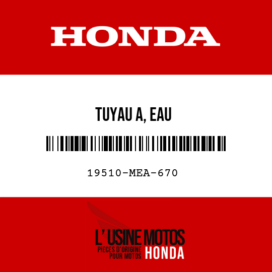 image de 19510-MEA-670 TUYAU A, EAU
