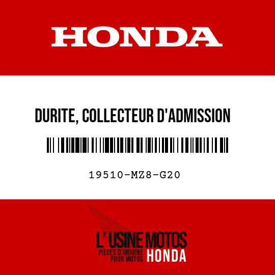 image de 19510-MZ8-G20 DURITE, COLLECTEUR D'ADMISSION