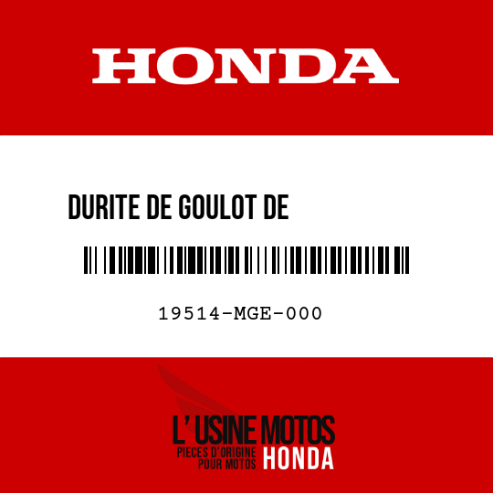 image de 19514-MGE-000 DURITE DE GOULOT DE           REMPLISSAGE