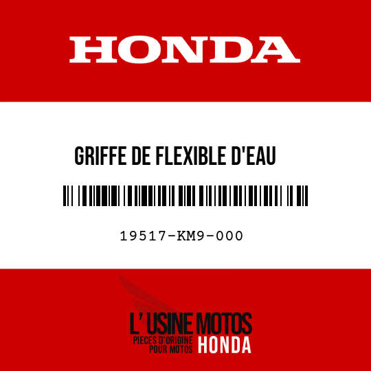 image de 19517-KM9-000 GRIFFE DE FLEXIBLE D'EAU