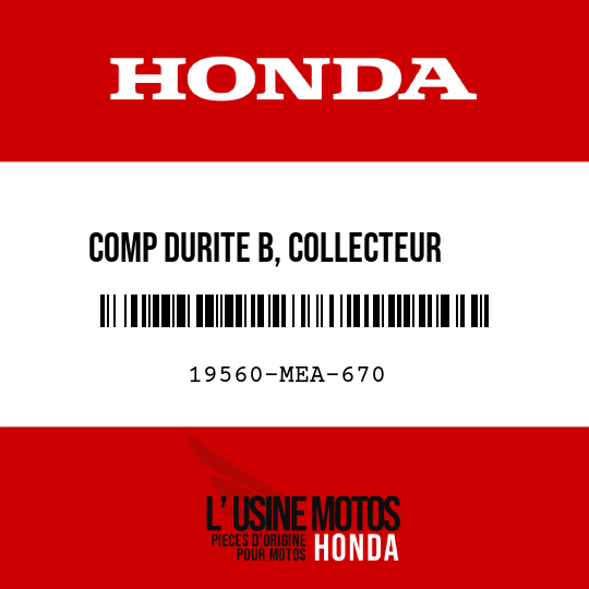 image de 19560-MEA-670 COMP DURITE B, COLLECTEUR    D'ADMISSION