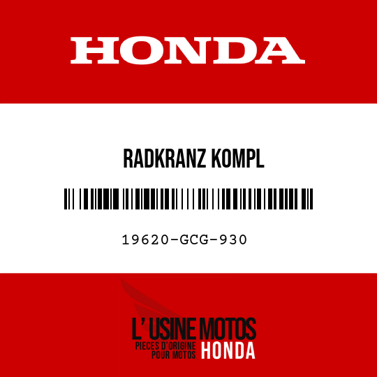 image de 19620-GCG-930 RADKRANZ KOMPL