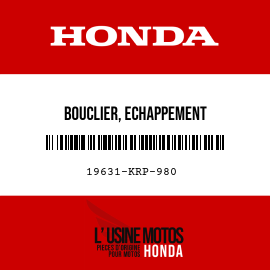 image de 19631-KRP-980 BOUCLIER, ECHAPPEMENT