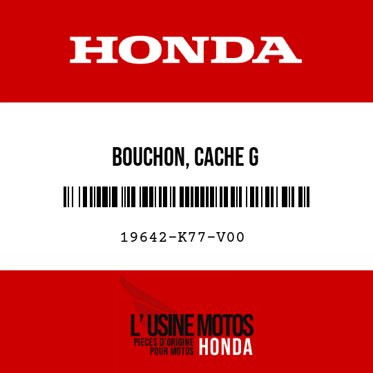 image de 19642-K77-V00 BOUCHON, CACHE G