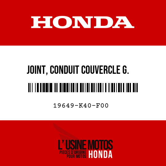 image de 19649-K40-F00 JOINT, CONDUIT COUVERCLE G.
