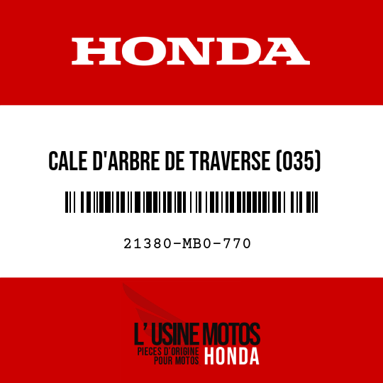 image de 21380-MB0-770 CALE D'ARBRE DE TRAVERSE (035)