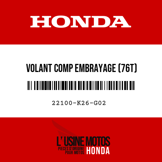 image de 22100-K26-G02 VOLANT COMP EMBRAYAGE (76T)