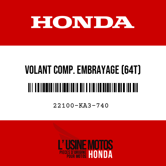 image de 22100-KA3-740 VOLANT COMP. EMBRAYAGE (64T)