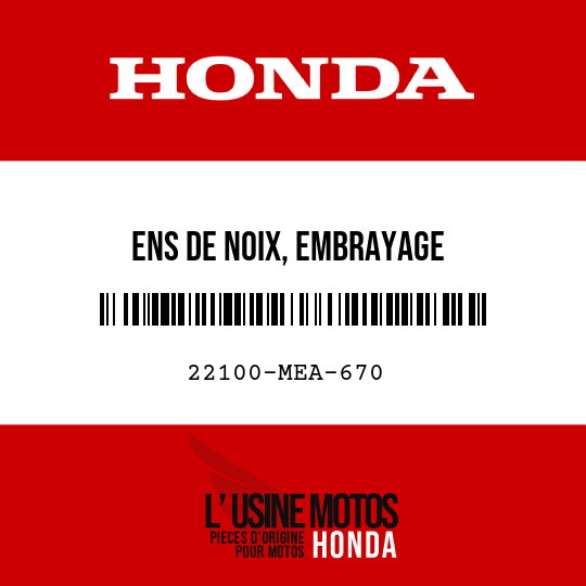 image de 22100-MEA-670 ENS DE NOIX, EMBRAYAGE