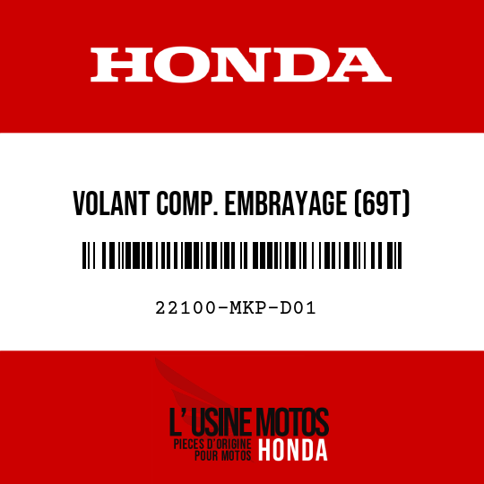 image de 22100-MKP-D01 VOLANT COMP. EMBRAYAGE (69T)