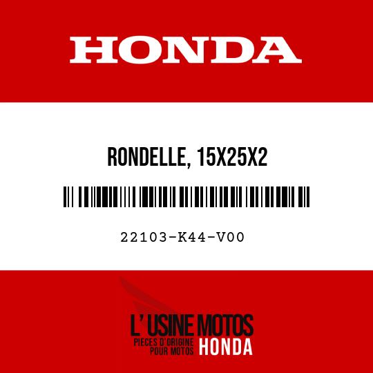 image de 22103-K44-V00 RONDELLE, 15X25X2