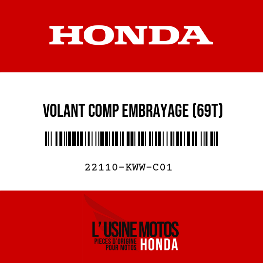 image de 22110-KWW-C01 VOLANT COMP EMBRAYAGE (69T)