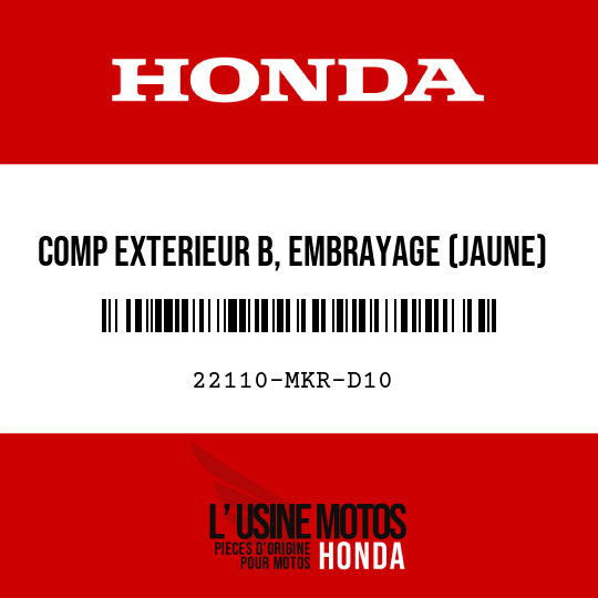 image de 22110-MKR-D10 COMP EXTERIEUR B, EMBRAYAGE (JAUNE)