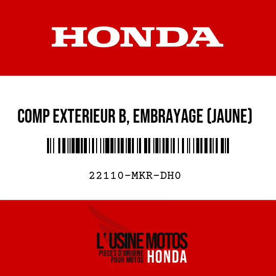 image de 22110-MKR-DH0 COMP EXTERIEUR B, EMBRAYAGE (JAUNE)