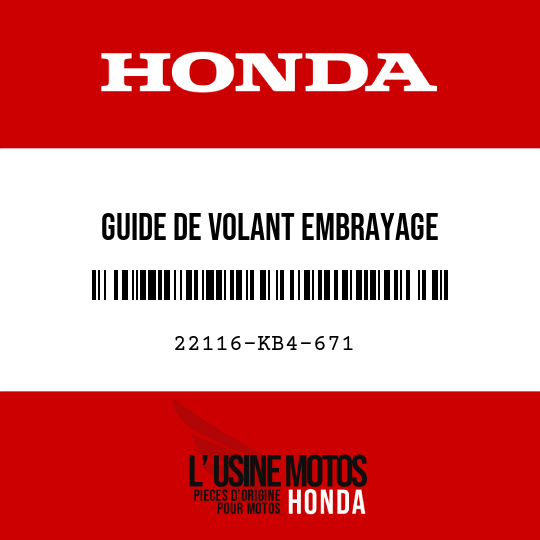 image de 22116-KB4-671 GUIDE DE VOLANT EMBRAYAGE