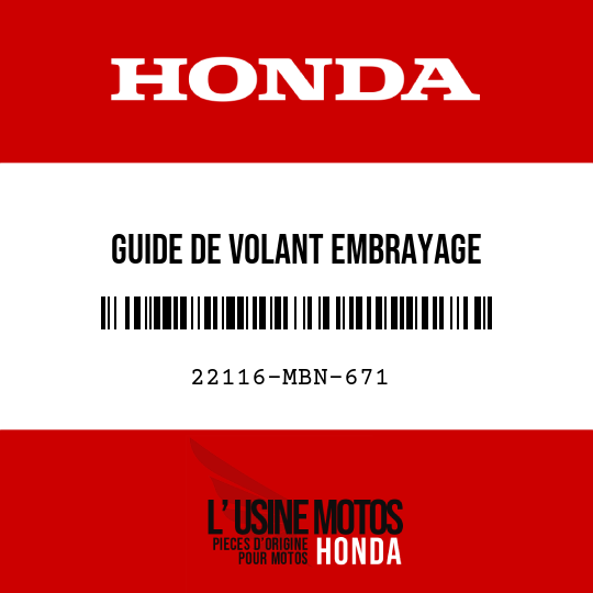 image de 22116-MBN-671 GUIDE DE VOLANT EMBRAYAGE
