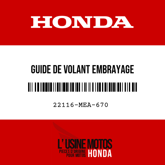 image de 22116-MEA-670 GUIDE DE VOLANT EMBRAYAGE